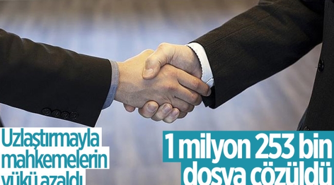 Uzlaştırma yöntemiyle 1 milyon 253 bin dosyada mahkemeye gitmeden anlaşıldı