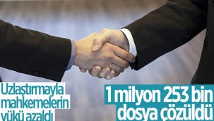 Uzlaştırma yöntemiyle 1 milyon 253 bin dosyada mahkemeye gitmeden anlaşıldı