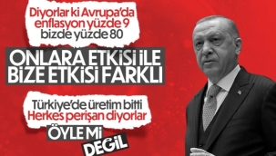 Cumhurbaşkanı Erdoğan: Avrupa ile Türkiye'nin enflasyon etkileri farklı