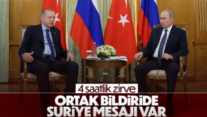 Erdoğan-Putin Zirvesi sonrası ortak bildiri
