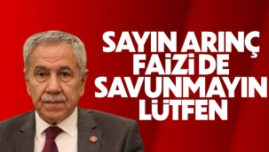 Bülent Arınç'tan faiz çıkışı