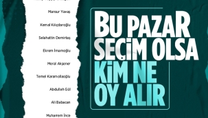 Areda Survey'in genel seçim ve Cumhurbaşkanlığı anketi