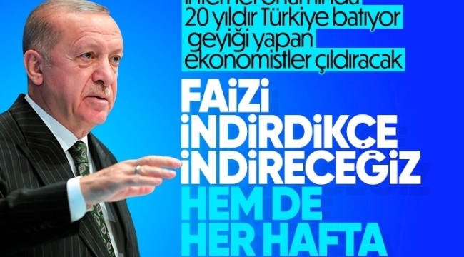 Cumhurbaşkanı Erdoğan'dan faiz açıklaması