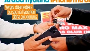 Malatya'da aracını son model iPhone ile takas etti