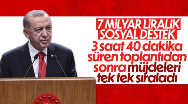 Cumhurbaşkanı Erdoğan destek paketlerini duyurdu