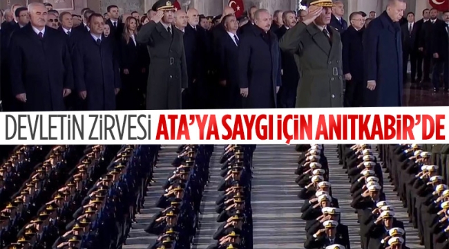 Devlet erkanı Anıtkabir'de