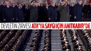 Devlet erkanı Anıtkabir'de
