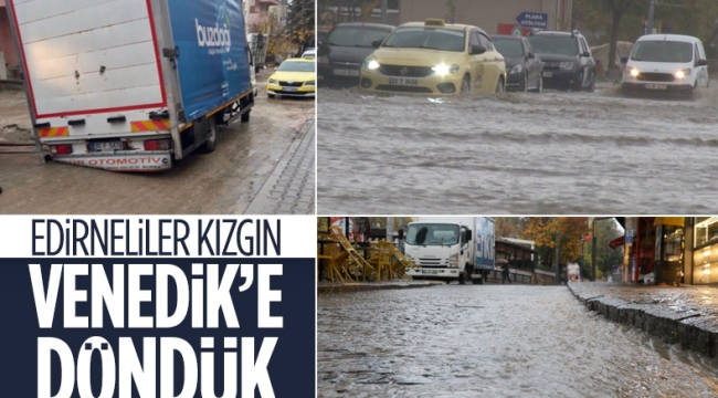 Edirneliler belediyeye öfkeli: Venedik'e döndük