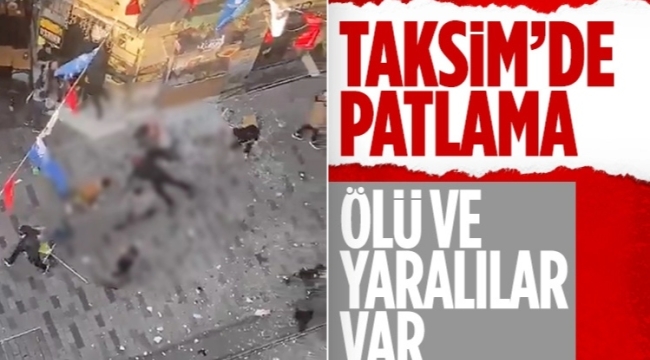 Taksim'de patlama meydana geldi