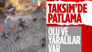 Taksim'de patlama meydana geldi