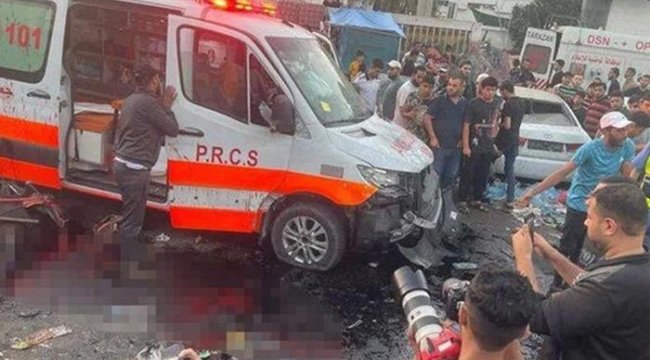 İsrail önce ambulansları sonra okulu vurdu! DSÖ ve Bakan Koca'dan sert tepki