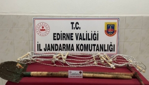 Enez'de kaçak kazıya 6 gözaltı!