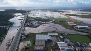 Ayvalık sular altında! Kuvvetli yağış Nikita Deresi'ni taşırdı