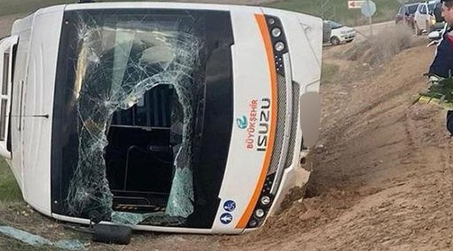 Eskişehir'de halk otobüsü devrildi: 11 kişi yaralandı