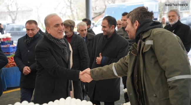 BAŞKAN FERHAT EPÖZDEMİR CUMARTESİ PAZARINI ZİYARET ETTİ.