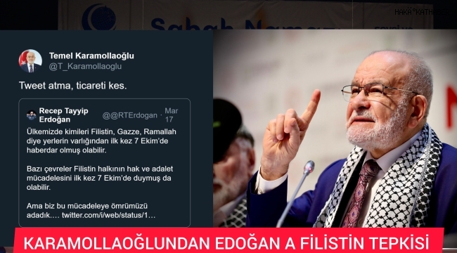 KARAMOLLAOĞLU'NDAN ERDOĞAN'A 'TWEET ATMA TİCARETİ KES'