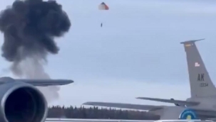 Alaska'da F-35 uçağı düştü: Pilot koltuktan fırladı!