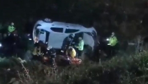 Kontrolden çıkınca dere yatağına uçtu! 1 yaralı