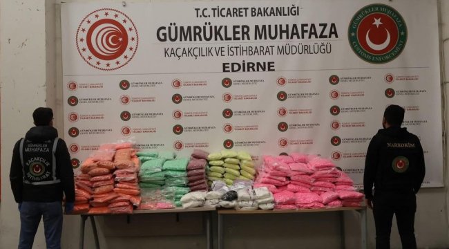 Yeni yıl öncesi Edirne'de sınır kapılarında dev uyuşturucu operasyonu