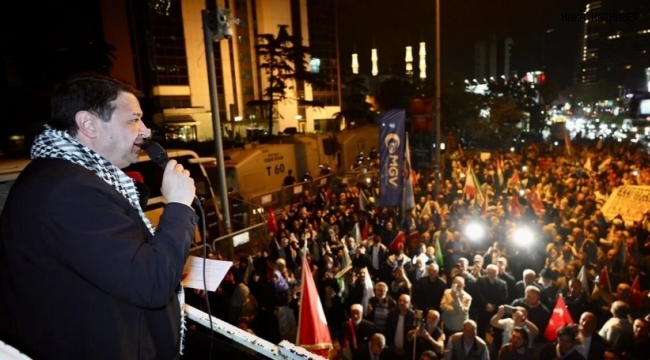 İstanbul'da İsrail Konsolosluğu önünde Sumud öfkesi... Saadet Partisi lideri Arıkan'ın sözleri damga vurdu