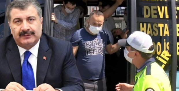 Bakan Koca, "14 kişilik minibüsten 42 kişi çıktı" haberini paylaşarak fazla yolcu uyarısında bulundu