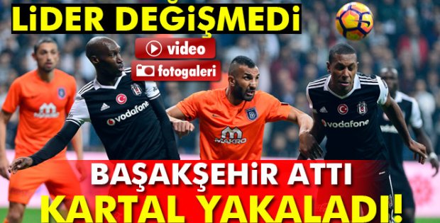 Beşiktaş Başakşehir spor la berabere kaldı
