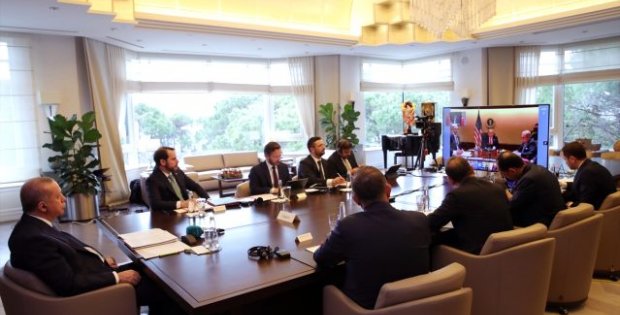 Cumhurbaşkanı Erdoğan, video konferansla G20 Liderler Olağanüstü Zirvesi'ne katıldı