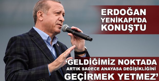 Cumhurbaşkanı Erdoğan Yenikapı'da konuştu