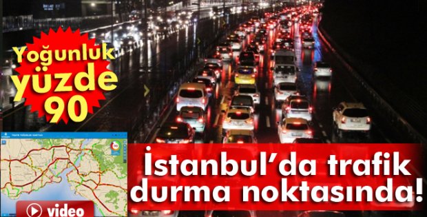 İstanbul'da trafik durma noktasında!