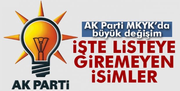 İşte Akpartide liste dışı kalanlar