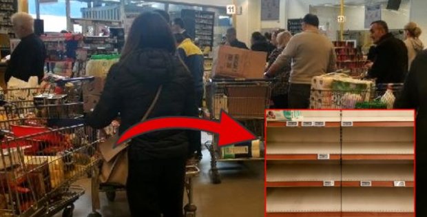 Koronavirüs sonrası vatandaş soluğu marketlerde aldı! Ürün stoğu yapmak isteyenler rafları boşalttı