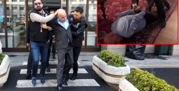 Organize suç örgütü lideri Ayvaz Korkmaz'ın gözaltına alındığı anlar polis kamerasında