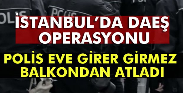 Polisten korkan kadın balkondan atladı