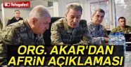 Akar'dan Afrin açıklaması