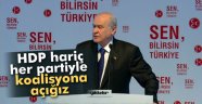 Bahçeli: 'HDP hariç her partiyle koalisyona açığız'