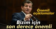 Başbakan Davutoğlu'ndan önemli açıklamalar