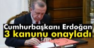 Erdoğan, 3 kanunu onayladı