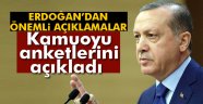 Erdoğan kamuoyu anketlerini açıkladı