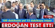 Erdoğan, kendi kullandığı otomobille