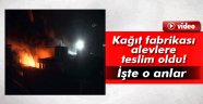 Kağıt fabrikası alevlere teslim oldu