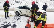 Kayganlaşan yolda feci kaza: 1 ölü, 3 yaralı