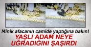 konyalı minik camide yaşlı adamın sandelyesini aldı o anlar böyle görüntülendi