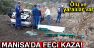 Manisa'da otomobil yoldan çıkarak devrildi: 1 ölü, 3 yaralı