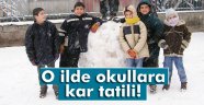 O ilde okullara kar tatili