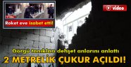 Roketin düştüğü yerde 2 metrelik çukur