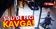 Şişli'de cadde ortasındaki kavga kamerada