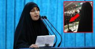 Süleymani'nin kızı minbere silahla çıkarak ABD'yi tehdit etti