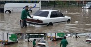 Sultangazi de Yağmur Sele Dönüştü Arabaları Oyuncak Gibi Sürükledi