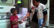 Suriyeli sığınmacılara gıda yardımı