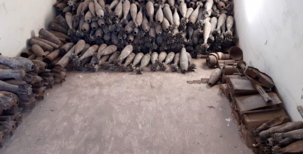 Tel Abyad'da terör örgütüne ait mayın eğitim ve depolama tesisi bulundu